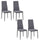 Set 4 Sedie 41x50x97 cm in Tessuto Grigio