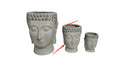Set 3 Vasi Testa Buddha Seconda Scelta