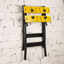 Banco Pieghevole da Lavoro per Fai da Te con Morsetti Laterali e Portautensili