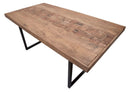 Tavolo da Pranzo Mumbai 175x90x77 cm in Legno di Acacia e in Ferro Marrone e Nero