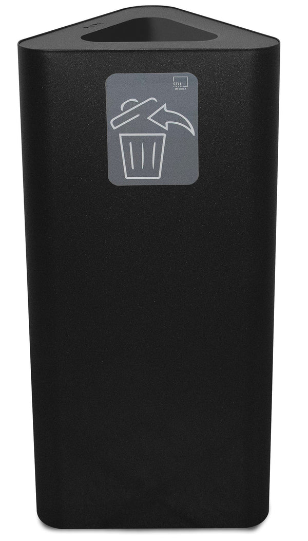 acquista Pattumiera Per Raccolta Rifiuti 38x38xh80 cm In Acciaio Verniciato con Pittogramma Magnetico Nero