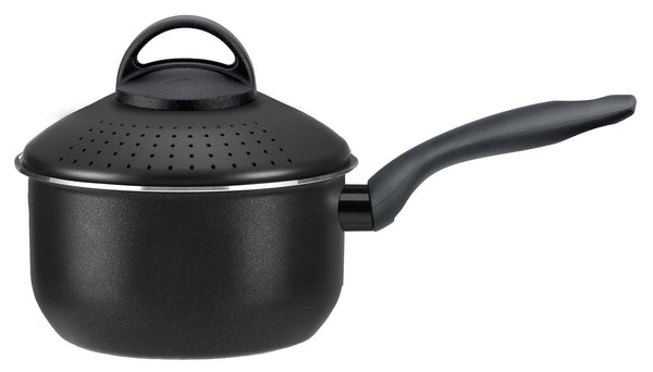 Pentola Pastì in Alluminio Ø 16 cm Antiaderente Induzione Coperchio Colapasta Silex Diamantide Nera prezzo