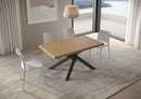 Tavolo Allungabile 160/210x90 cm Versalux Rovere Scortecciato Gambe Antracite      