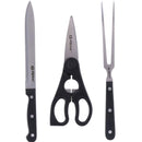 Set Coltelli In Acciaio + Ceppo Portacoltelli Legno 22 Pezzi con Forbici Cucina Alpina