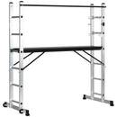 Trabattello Scala 3 in 1 ad Altezza Regolabile Max 150 Kg in Lega di Alluminio