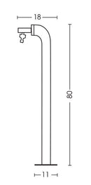 Fontana da Giardino con Rubinetto Belfer 42/PS Arancione