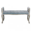 Panca Madelyn in Velluto Grigio 113x48x 45/60 h cm in Legno Grigio