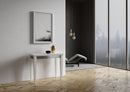 Consolle Allungabile 90x45-90x80 cm in Nobilitato Bianco