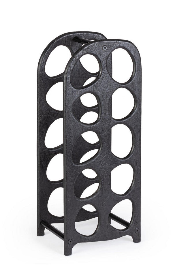 Porta Bottiglie da 10p 27x20x67 cm in Legno Yukon Nero online