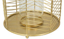 Portacandele Glam Ring Coppia Ø23,5x25-19x24 cm in Ferro e Vetro Oro