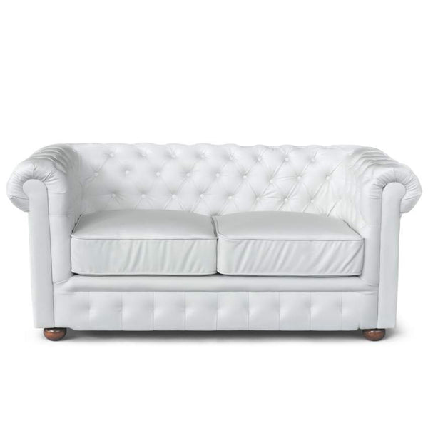 Divano 2 Posti 170x81x77 cm in Similpelle Bianco prezzo