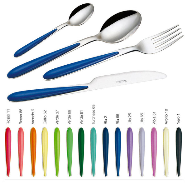 sconto Servizio Set di Posate 24 Pezzi in Acciaio Eme Caribe Vari Colori