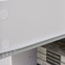 Scrivania 104 x 48 x 95,5 cm con Ripiano Tastiera Estraibile e Mensole  in Legno  Bianco