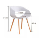 Set 4 Sedie in Polipropilene 45x71x60 cm Gambe in Faggio Fold Bianco