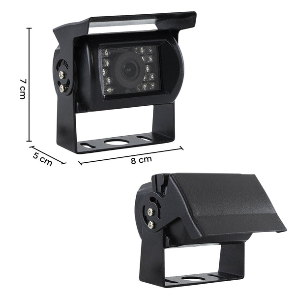 sconto Telecamera Retromarcia per Furgoni e Camper 18 Led Infrarossi Retrocamera Nero