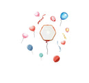 Sticker da Muro Baloons con Lavagnetta e Bersaglio 80x80 cm Plastica