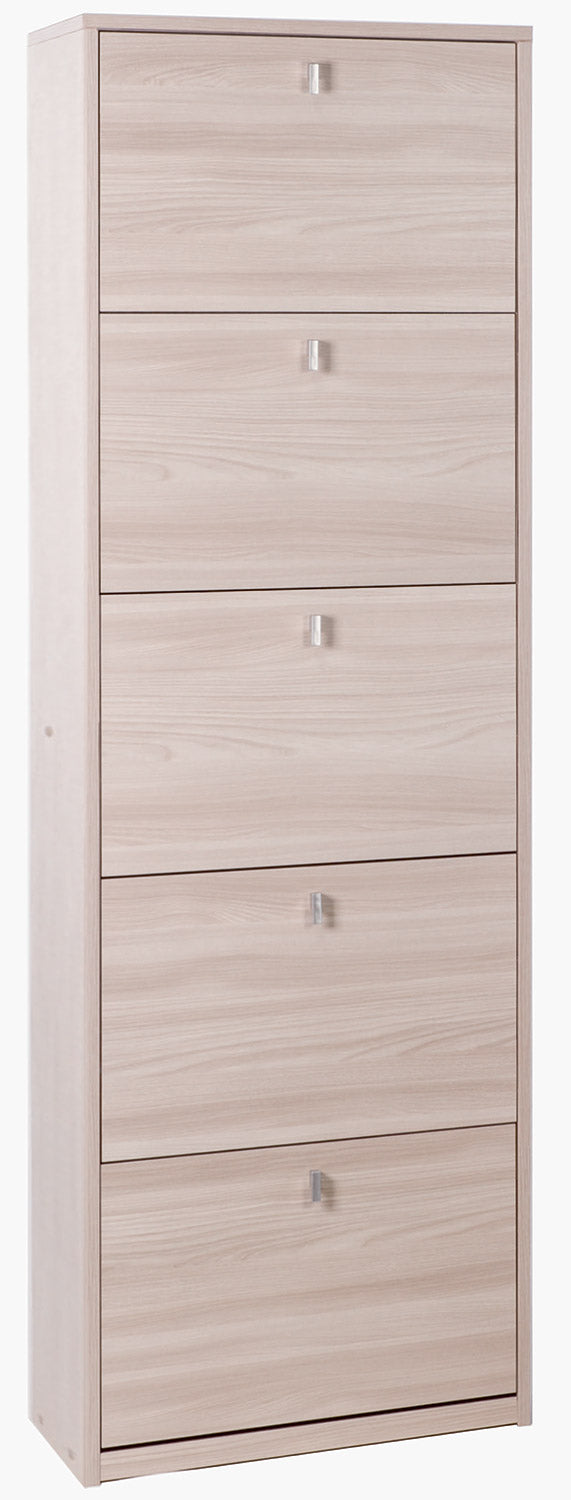 Scarpiera 5 Ante 63x190x29 cm Olmo Chiaro sconto