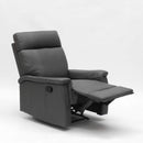 Poltrona Relax Reclinabile Manuale 80x94x102 cm in Similpelle Grigio