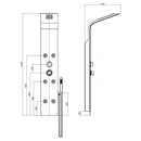 Colonna Doccia Multifunzione Idromassaggio Doccetta Acciaio Nero Opaco