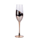Set 6 Bicchieri da Champagne Chic Flûte in Vetro VdE Tivoli 1996 Trasparente e Bronze