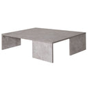 Tavolino Caffe Divano Salotto Rettangolare Basso in Legno Design Moderno Grigio