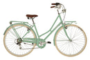 Bicicletta City da Donna 28" Design Vintage Cambio 6V Shimano Freni V-Brake Viaggio Verde Menta