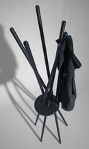 Appendiabiti da Terra 172x53x48 cm in Legno Nero