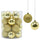 Set 24 Palle di Natale Ø7 cm Dorate per Alberi