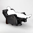 Poltrona Relax Reclinabile Manuale 90x74x130 cm in Similpelle Nero