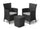 Set Tavolino e 2 Poltrone da Giardino Effetto Rattan Keter Iowa Balcony Antracite