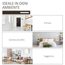 Appendiabiti Scarpiera per Ingresso 80x40x200 cm con Mensole in Metallo e Legno Marrone