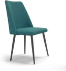 Set 2 sedie Imbottite 48x58x92 cm In Tessuto Enjoy Lux  Alexia Turchese