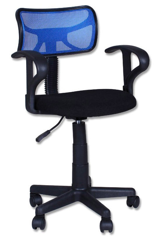 Sedia Poltrona Operativa in Tessuto Vandi Blu sconto