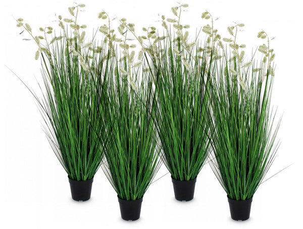 Set 4 Piante Artificiali con Vaso Ø 90x120 cm Grevillea in Plastica Bianco online