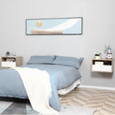 Set 2 Comodini Sospesi 45x35x27,5 cm con Cassetto e Ripiano Bianco