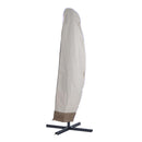 Copertura Ombrellone da Giardino Impermeabile Crema marrone Ø56x220 cm 