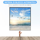 Telo Proiettore 85"" con Montaggio a Soffitto e Parete Rapporto 1:1 162,5x8x162 cm Bianco 