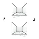 Box Doccia 3 Lati 1 Anta Battente In Cristallo Trasparente 6mm H198 Fosterberg Aalborg Trio Varie Misure