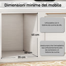 Pattumiera Estraibile Sottolavello per Differenziata 52x33.5x41 cm con 2 Secchi da 20L In PP e ABS Grigio      