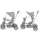 Triciclo a Spinta Seggiolino Reversibile per Bambini Kidfun Classic Fucsia e Viola