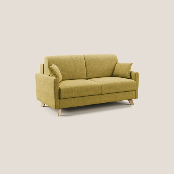 Divano Letto 2 Posti 160x94x97 cm in Tessuto Giallo acquista
