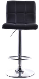 Sgabello con Alzata a Gas e Seduta Girevole in Similpelle Vandi Tortora