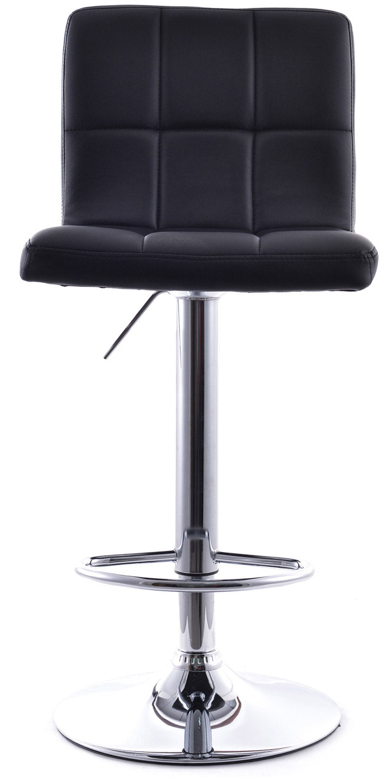 Sgabello con Alzata a Gas e Seduta Girevole in Similpelle Vandi Bianco