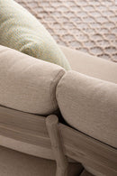 Set 4 Pezzi Salotto da Giardino con Divano 2 Poltrone e Tavolino in Alluminio e Spun Poly Sirius Timber 