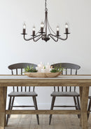 Lampadario da Interno  E14 in Metallo Ruggine