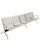 Panca per Sala Attesa 5 Posti in Acciaio da Ufficio Bozzini Silver