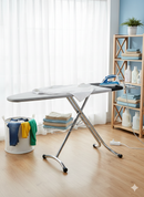 Asse da Stiro Completo Combiboard Profi 125x48 cm con Piano Stiramaniche e Ripiano Regolabile in Altezza