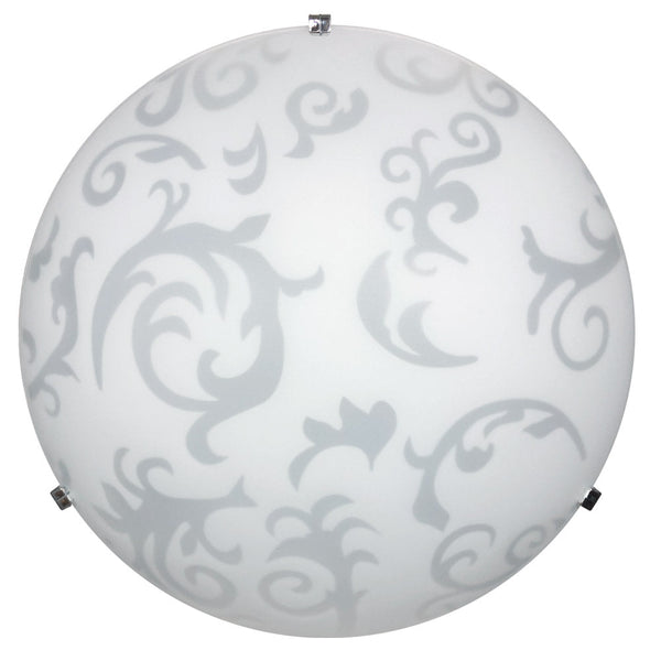 Plafoniera 2xE27 Ganci Cromo Vetro Lastra Bianco E-Energy Melissa sconto