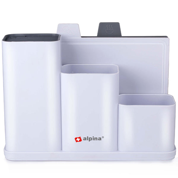 sconto Portamensoli da Cucina 34x13x23 cm per Coltelli Posate con 2 Taglieri Alpina