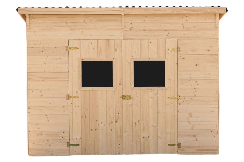 Casetta Box da Giardino 2,8x2 m con Pavimento in Legno Picea Massello 16mm Eden